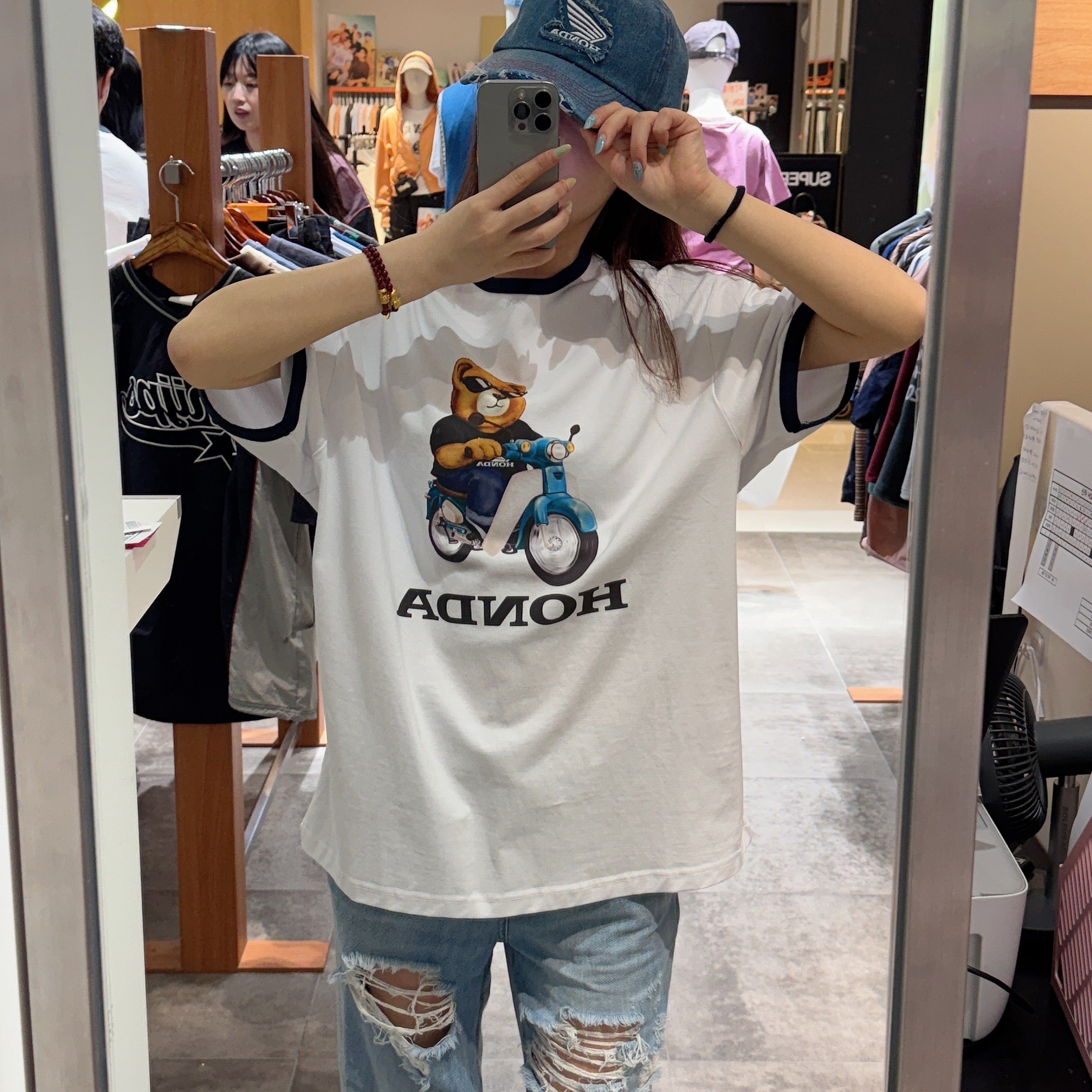 韓國 Honda Bear Ringer T-shirt【HO003】
