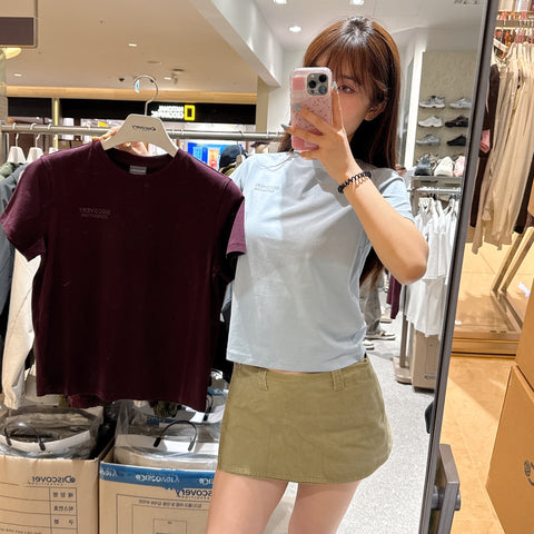 韓國 Discovery Fresh Event Women's Small Graphic Short Sleeve T-Shirt【DY323】