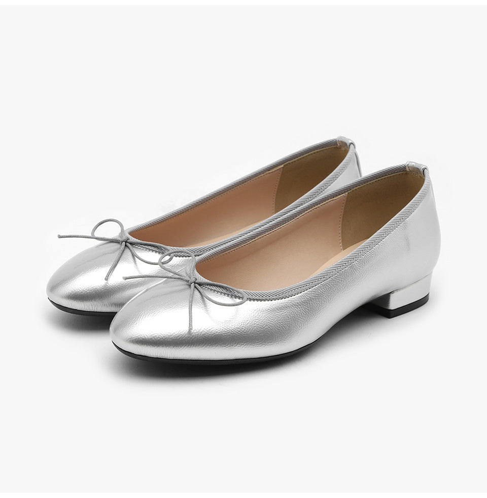 韓國 Sappun Lovely Enamel Ribbon Flats (2cm)【AU033】