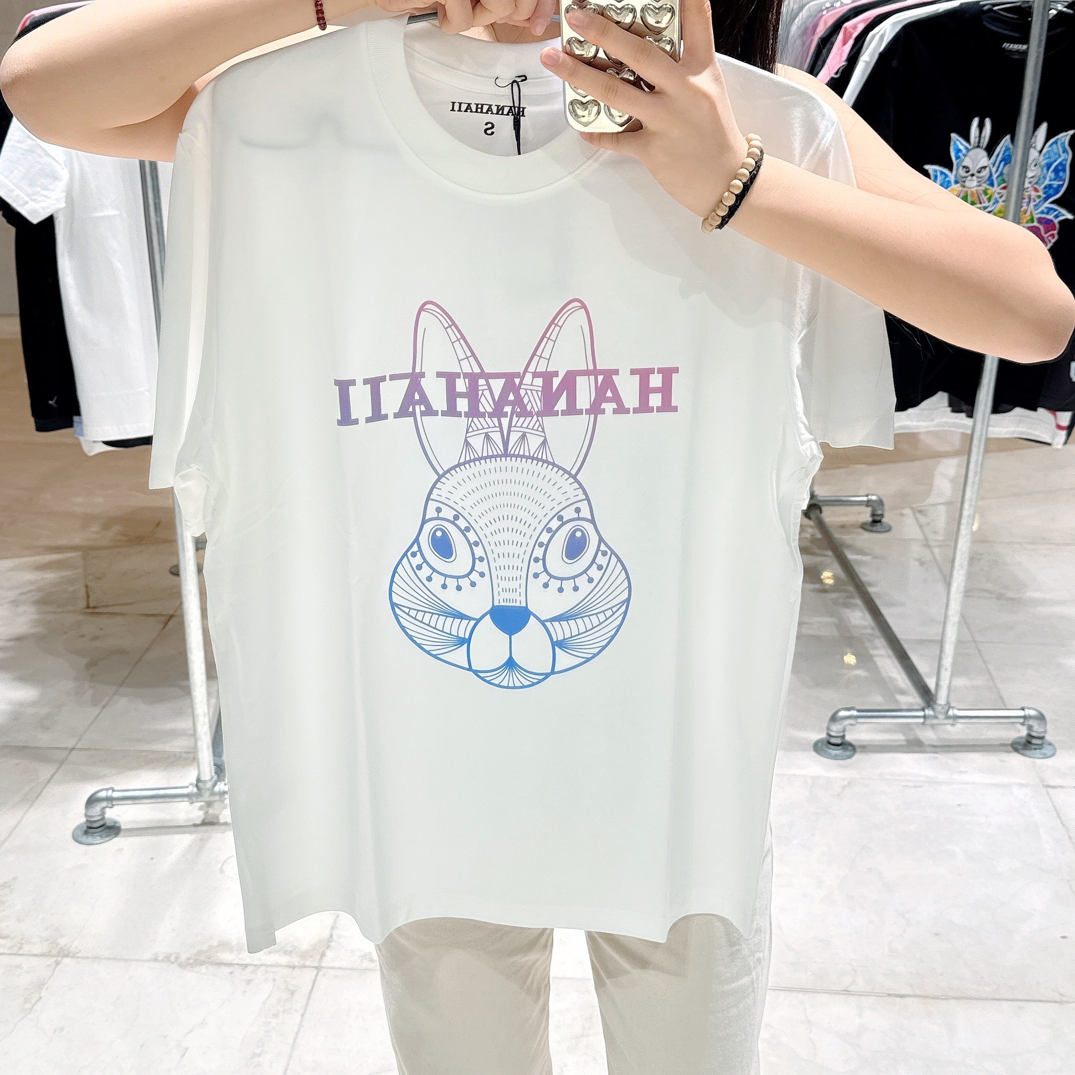 韓國 HANAHAII 漸變Logo純棉 T-Shirt【HA051】 - STT Mall HK 靚太網購