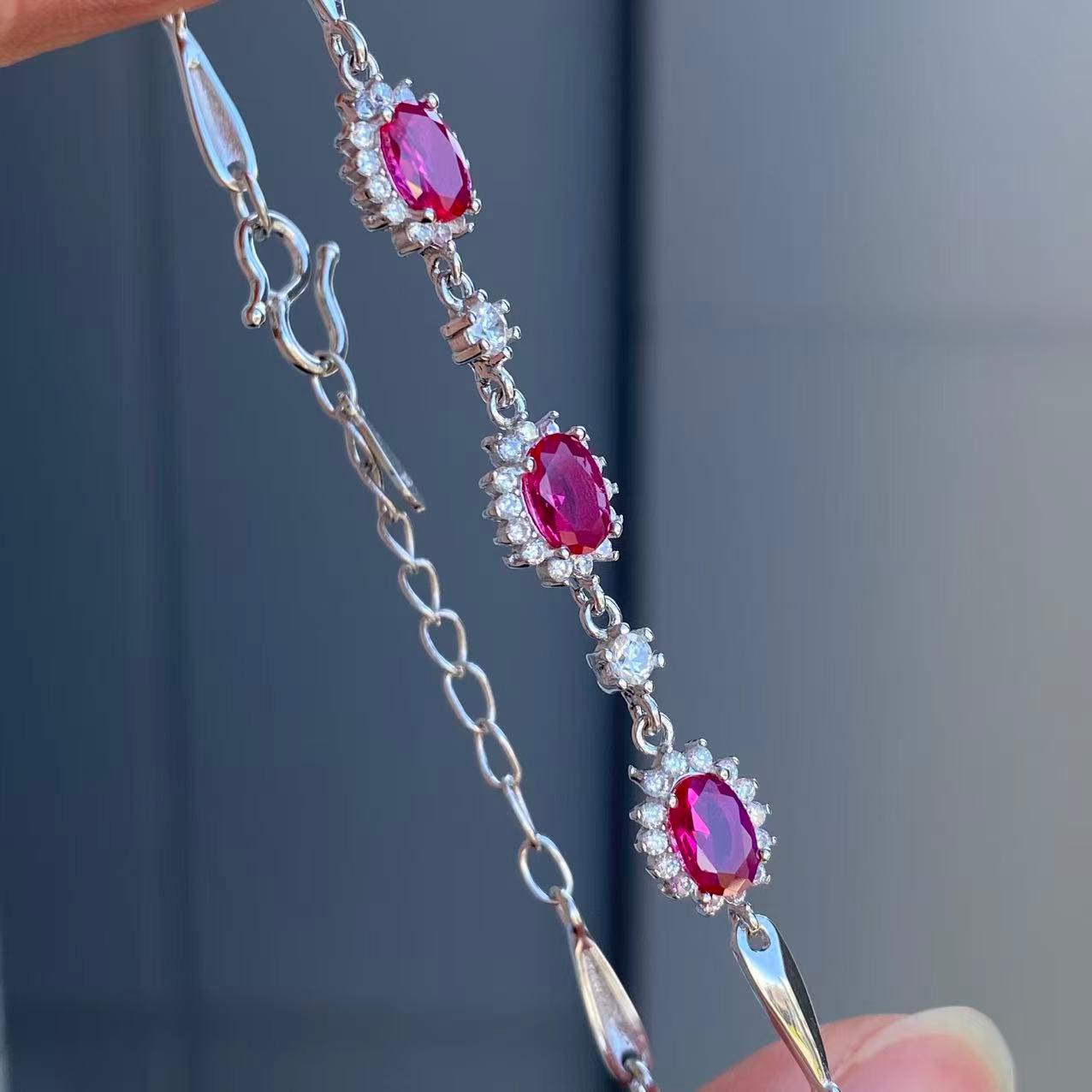 日本直送 戴妃款紅寶石手鍊【JS345】