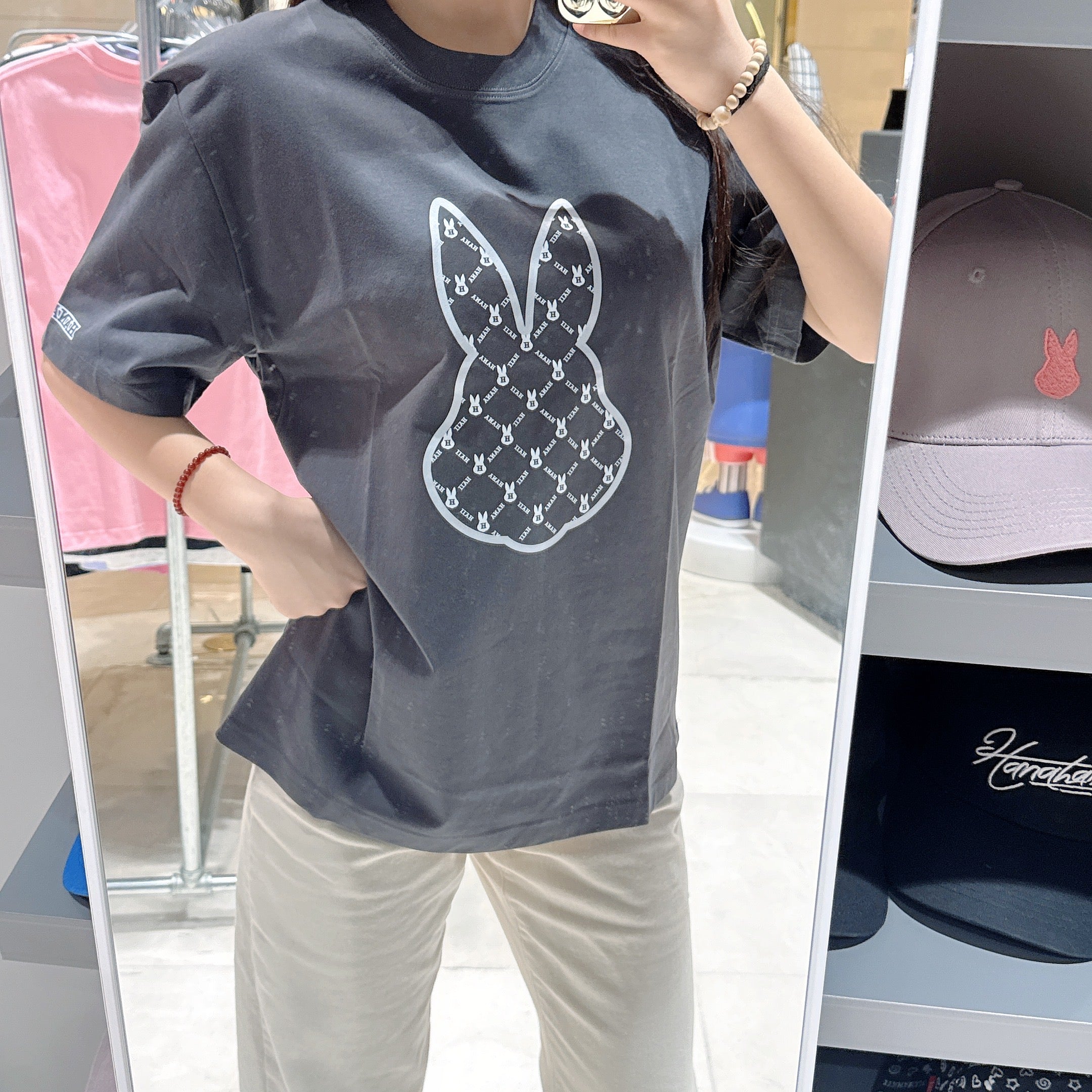 韓國 HANAHAII 基本款滿標純棉 T-Shirt【HA037】 - STT Mall HK 靚太網購