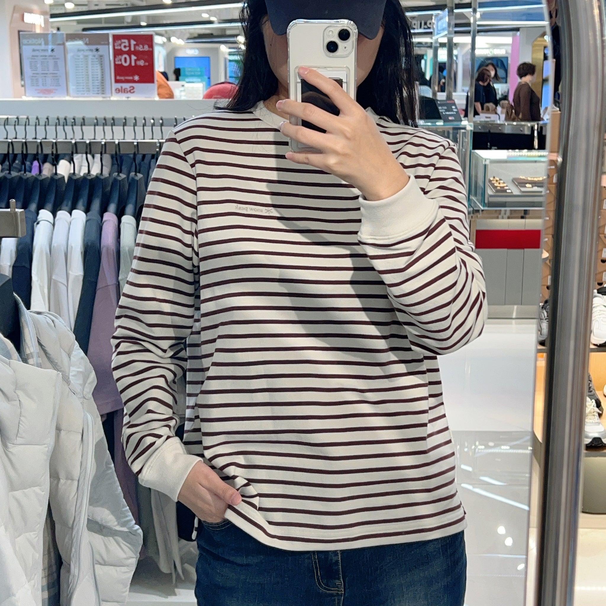 韓國 Snowpeak Women's Striped Long Sleeve T-Shirt【SN045】