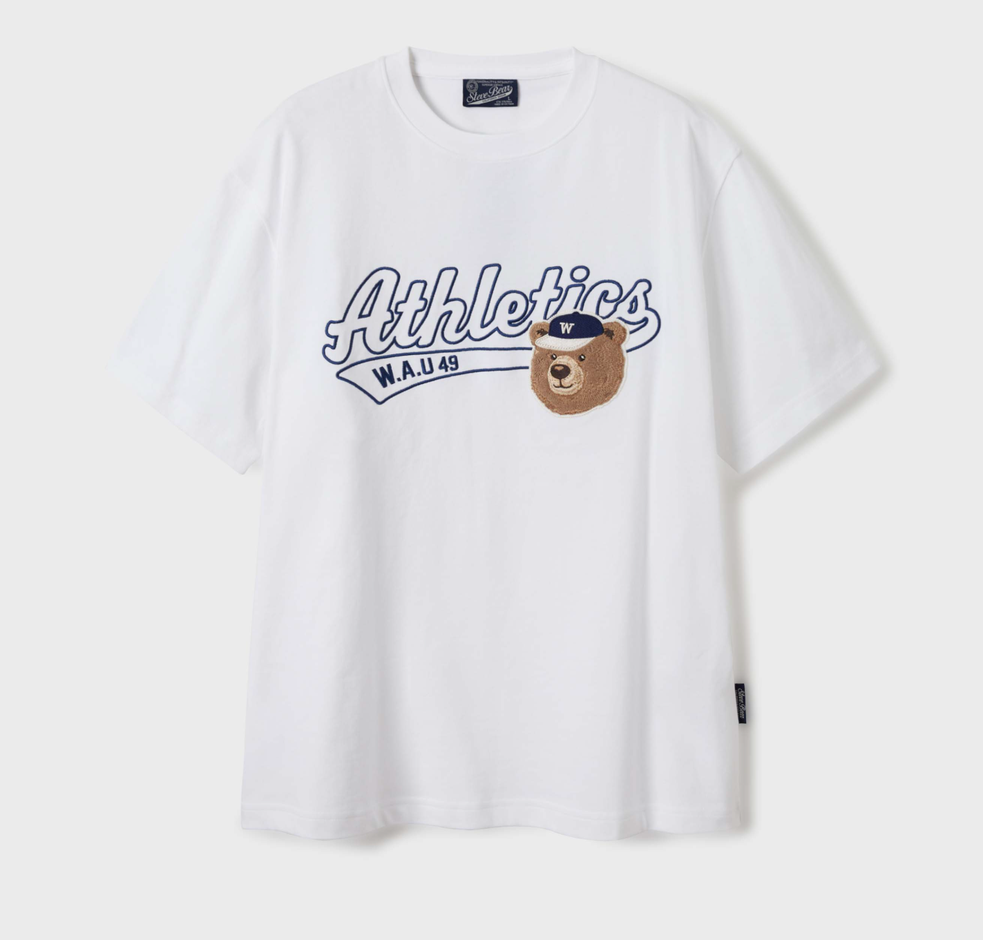 韓國 Who.A.U Steve Campus Patch T-shirt【WA180】