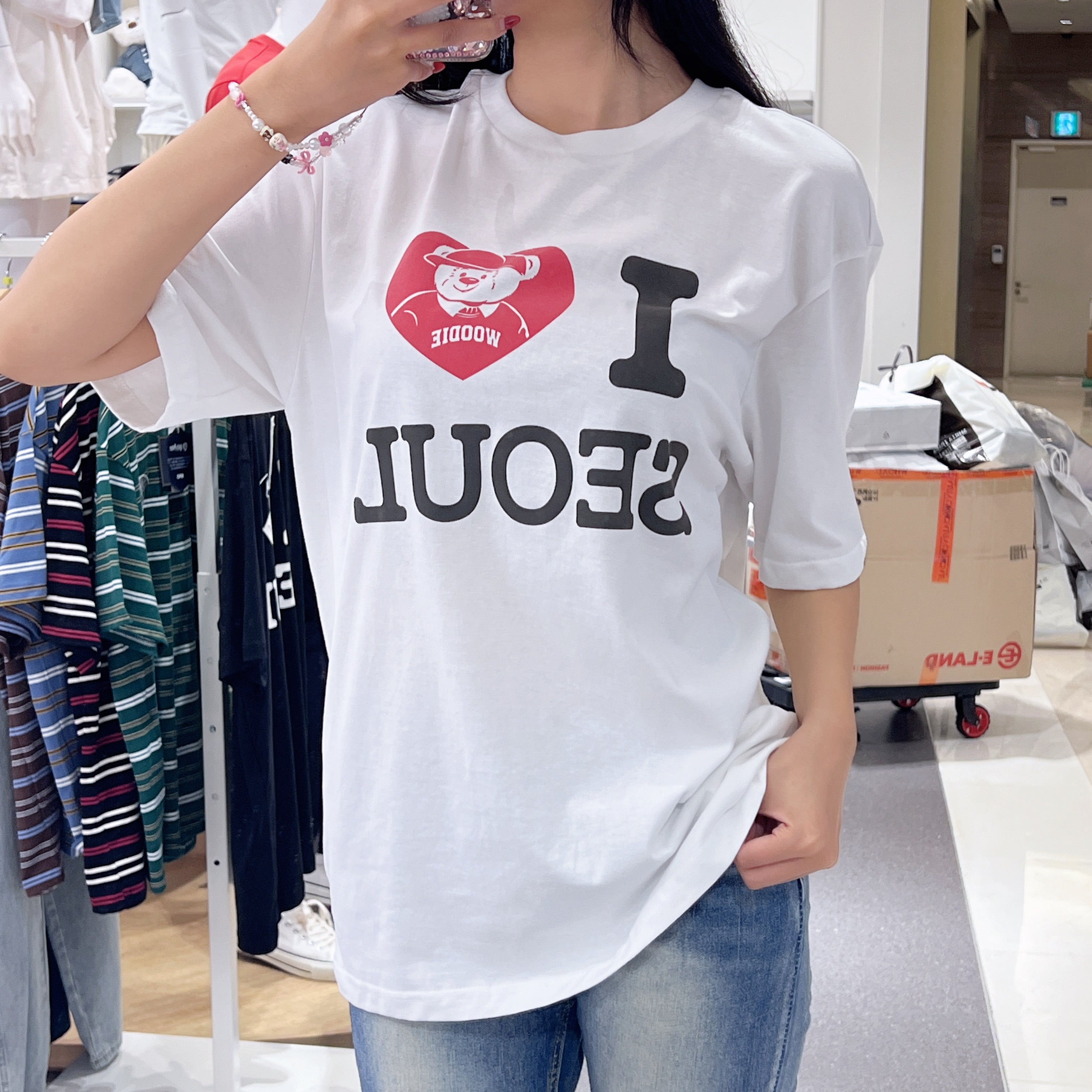 韓國 SPAO I Love Seoul Short Sleeve T-shirt【SP168】