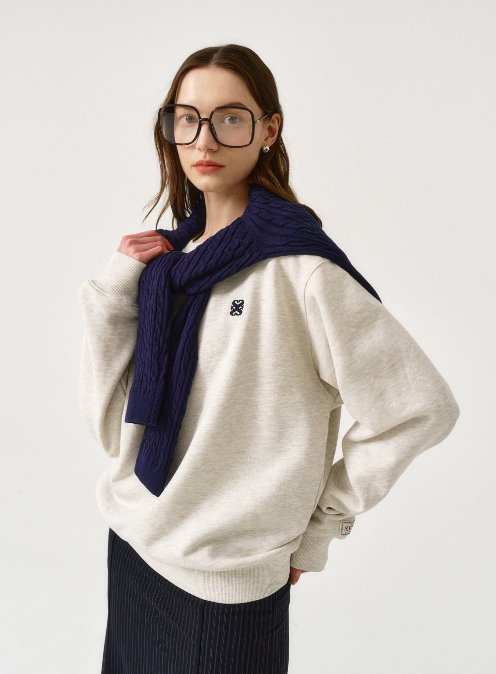 韓國 Satur (W) Classic Logo Basic Sweatshirt【SR012】
