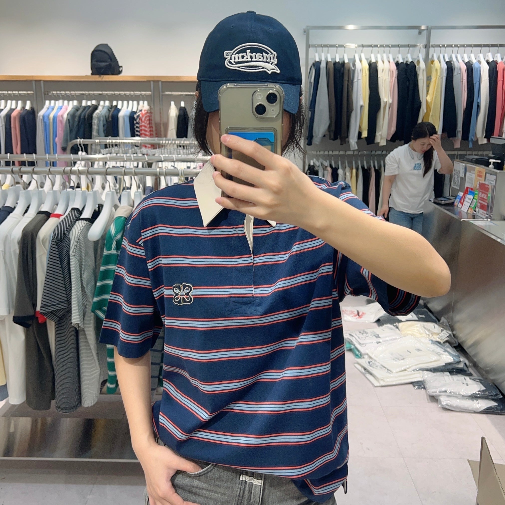 韓國 Markm MULTI STRIPE POLO T-SHIRT【MA137】