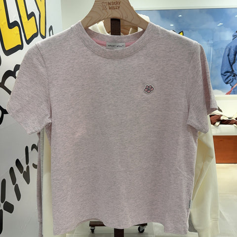 韓國 Wacky Willy Women's Wappen Crop Short Sleeve T-Shirt【WW147】