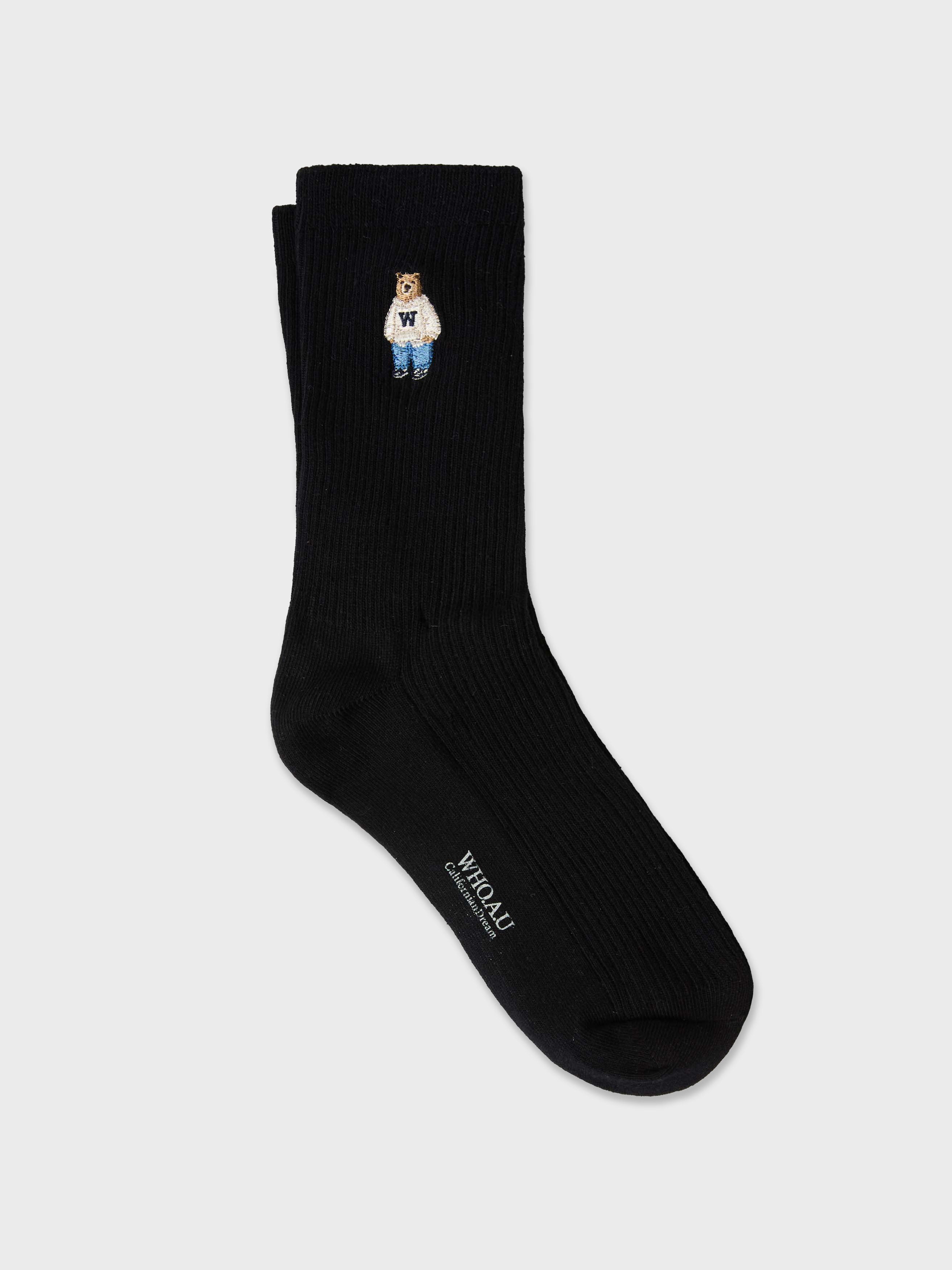 韓國 Who.A.U Steve Embroidery Socks【WA213】
