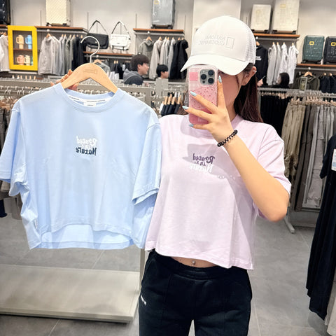 韓國 National Geographic Women's Drysil Graphic Crop T-Shirt【NG491】