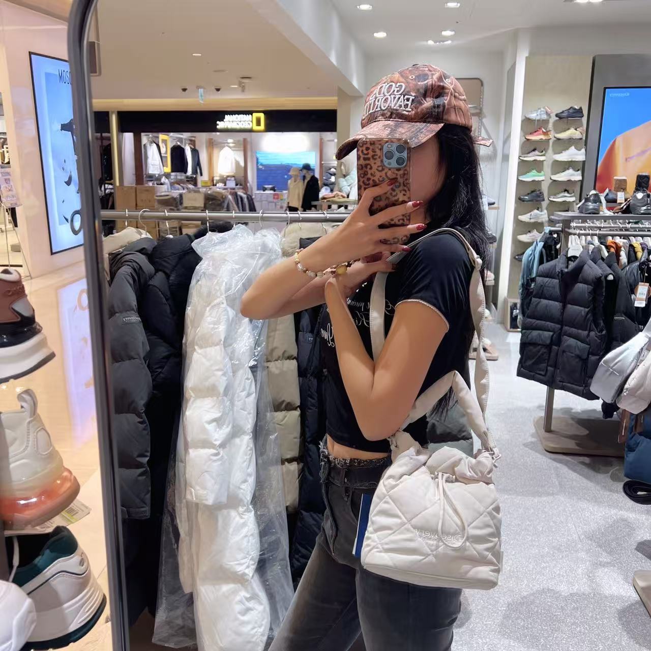 韓國 Discovery Melrose Quilted Bucket Bag【DY106】