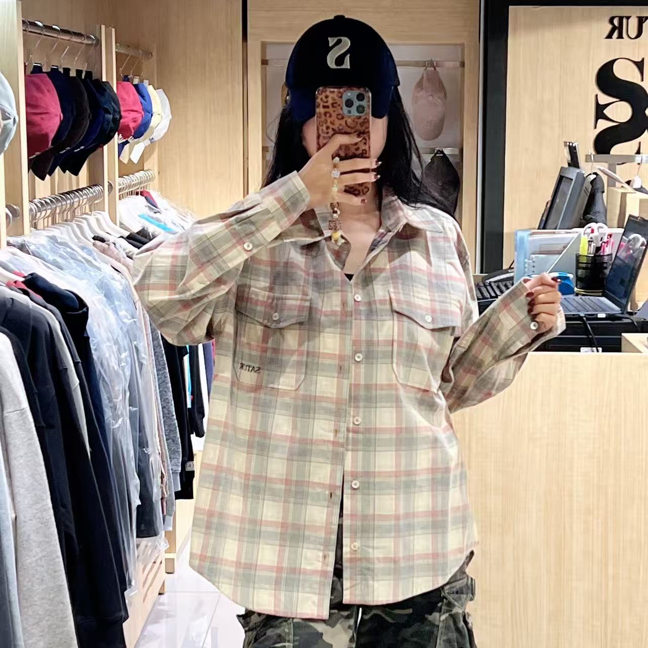 韓國 Satur Corduroy Check Shirt【SR202】