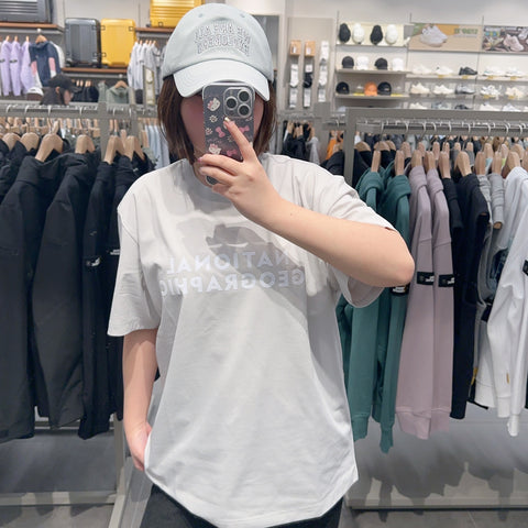 韓國 National Geographic GRAYPEROT BIG LOGO SHORT SLEEVE T-SHIRT【NG553】