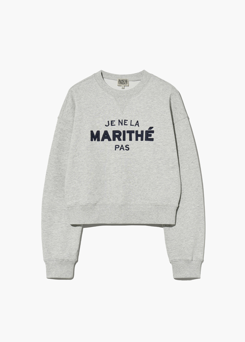 韓國 Marithe Francois Girbaud W APPLIQUE LOGO CROP SWEATSHIRT【MF325】