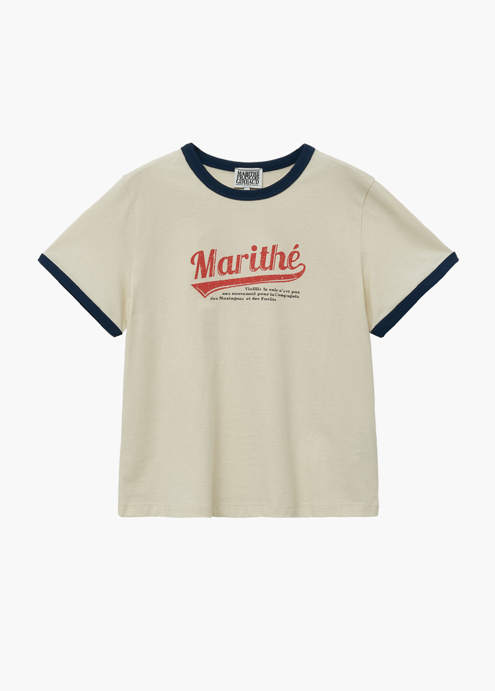 韓國 Marithe Francois Girbaud W Vintage Baseball Ringer Tee【MF415】