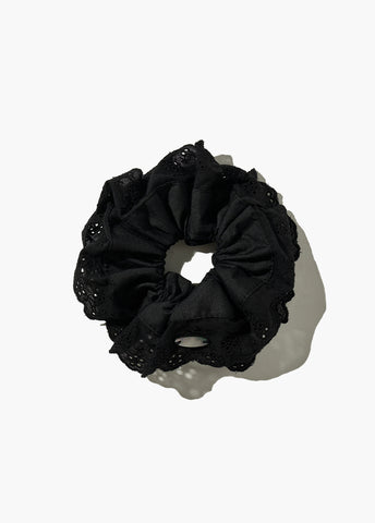 韓國 Marithe Francois Girbaud REGULAR LOGO LACE HAIR SCRUNCHIE【MF596】