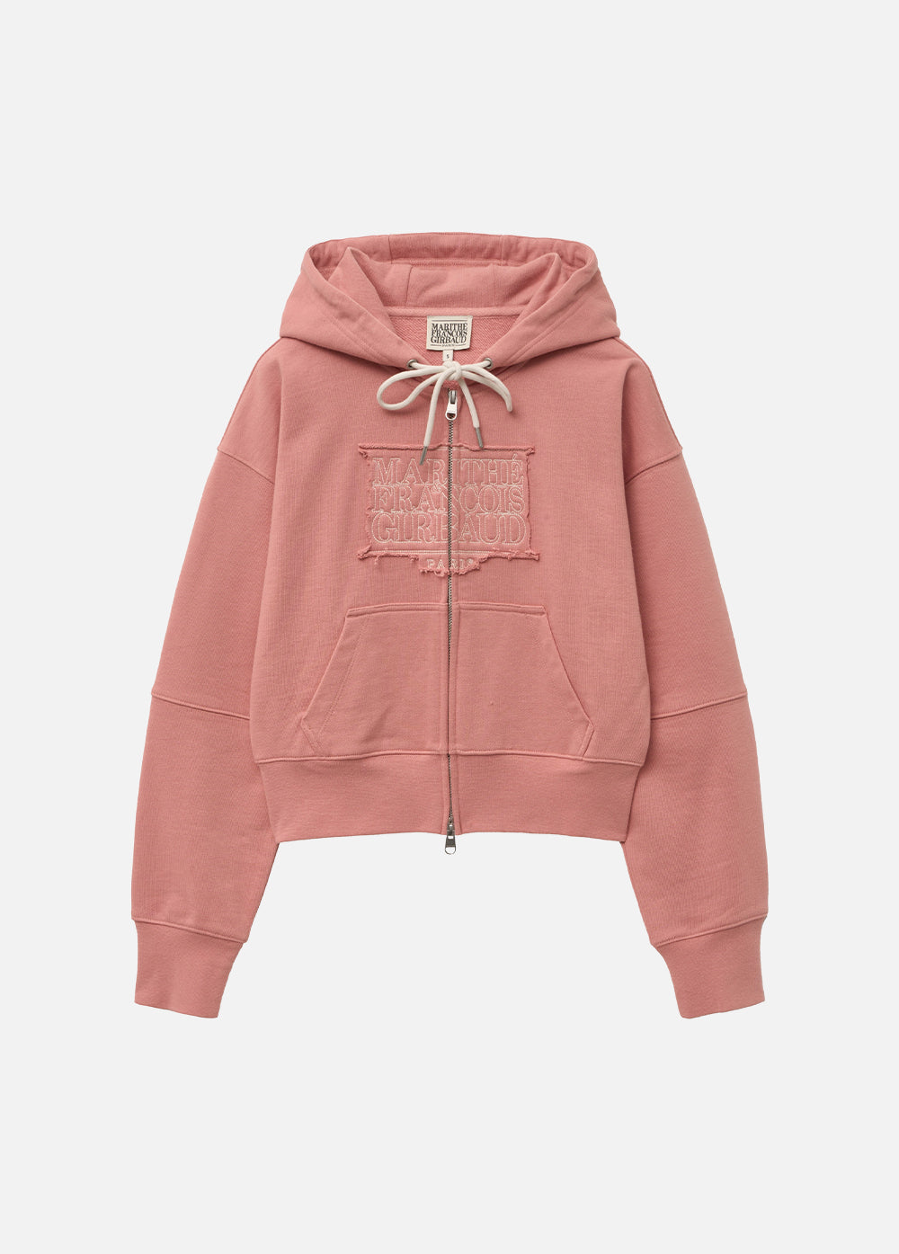 韓國 Marithe Francois Girbaud W CLASSIC LOGO CROP HOODIE ZIPUP 【MF018】