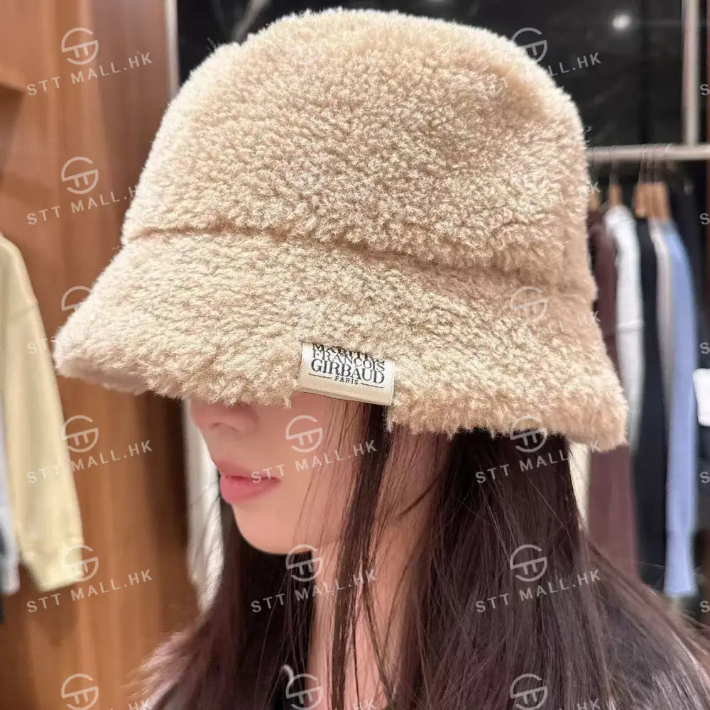 韓國 Marithe Francois Girbaud Circle Logo Fur Bucket【MD076】 一般商品