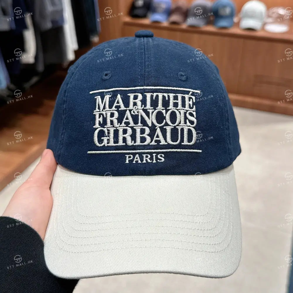 韓國 Marithe Francois Girbaud Classic Logo 6Panel Color Block Cap【MD110】 Ivory 一般商品