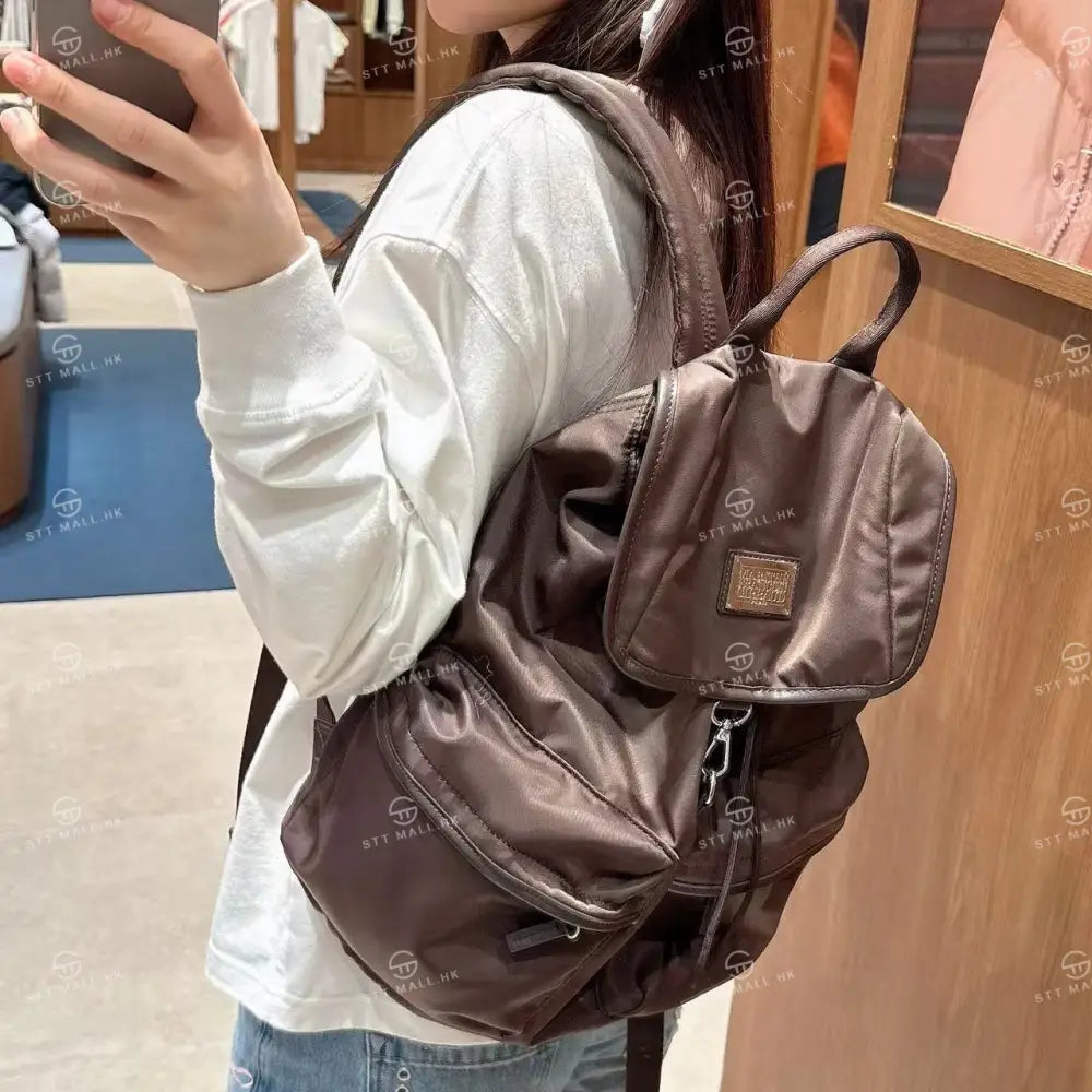 韓國 Marithe Francois Girbaud Classic Logo Big Backpack【MD027】 Brown 一般商品