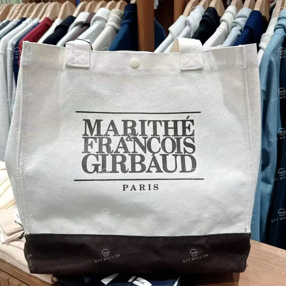 韓國 Marithe Francois Girbaud Classic Logo Big Shopper Bag【MD014】 Natural 一般商品