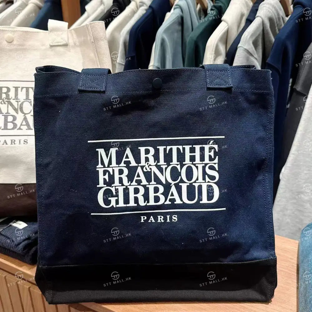 韓國 Marithe Francois Girbaud Classic Logo Big Shopper Bag【MD014】 Navy 一般商品