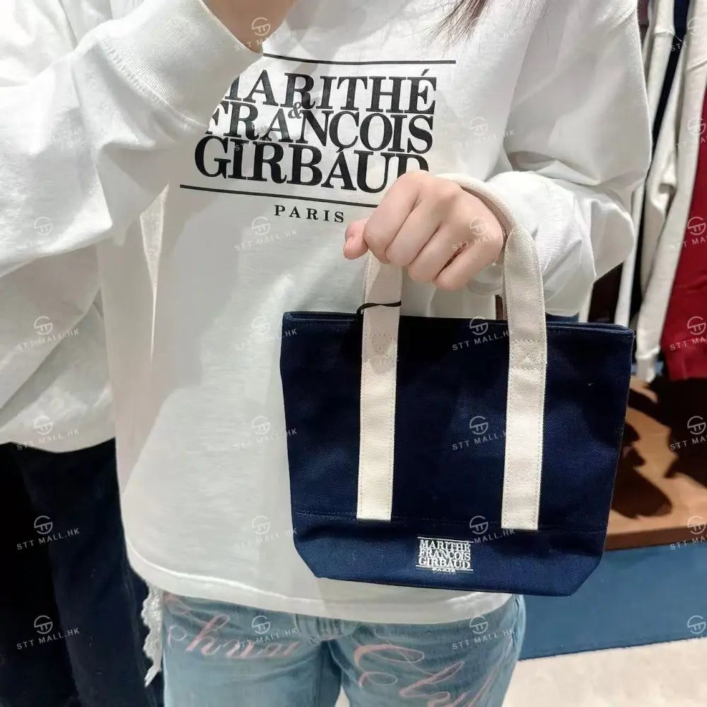 韓國 Marithe Francois Girbaud Classic Logo Embroidery Canvas Tote Bag【MD018】 一般商品