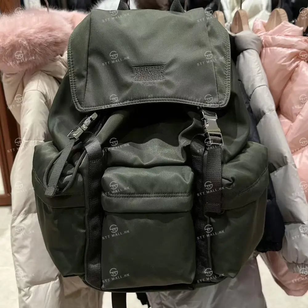 韓國 Marithe Francois Girbaud Classic Logo Metal Buckle Backpack【MD113】 Khaki 一般商品