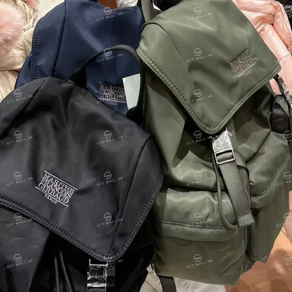韓國 Marithe Francois Girbaud Classic Logo Metal Buckle Backpack【MD113】 一般商品