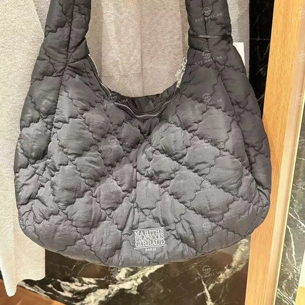 韓國 Marithe Francois Girbaud Classic Logo Padding Cross Bag【MD016】 Black 一般商品