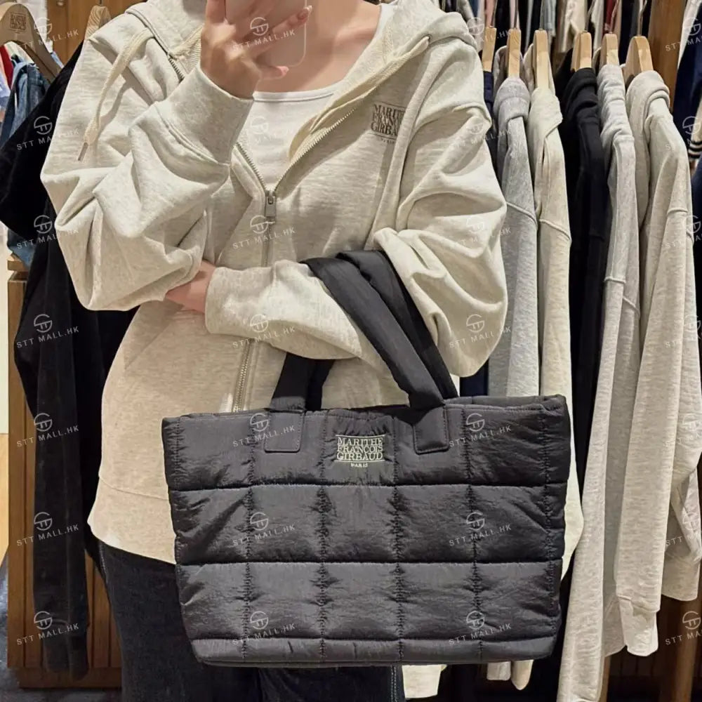 韓國 Marithe Francois Girbaud Classic Logo Padding Tote Bag【MD004】 Black 一般商品