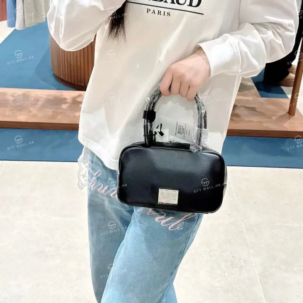 韓國 Marithe Francois Girbaud Classic Logo Square Mini Tote Bag【MD024】 Black 一般商品