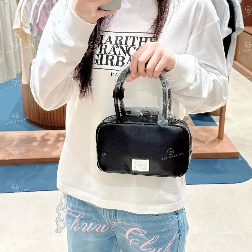 韓國 Marithe Francois Girbaud Classic Logo Square Mini Tote Bag【MD024】 Black 一般商品
