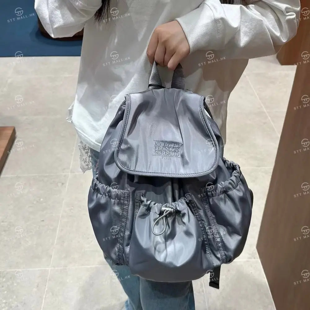 韓國 Marithe Francois Girbaud Classic Logo Stopper Backpack【MD028】 Charcoal 一般商品