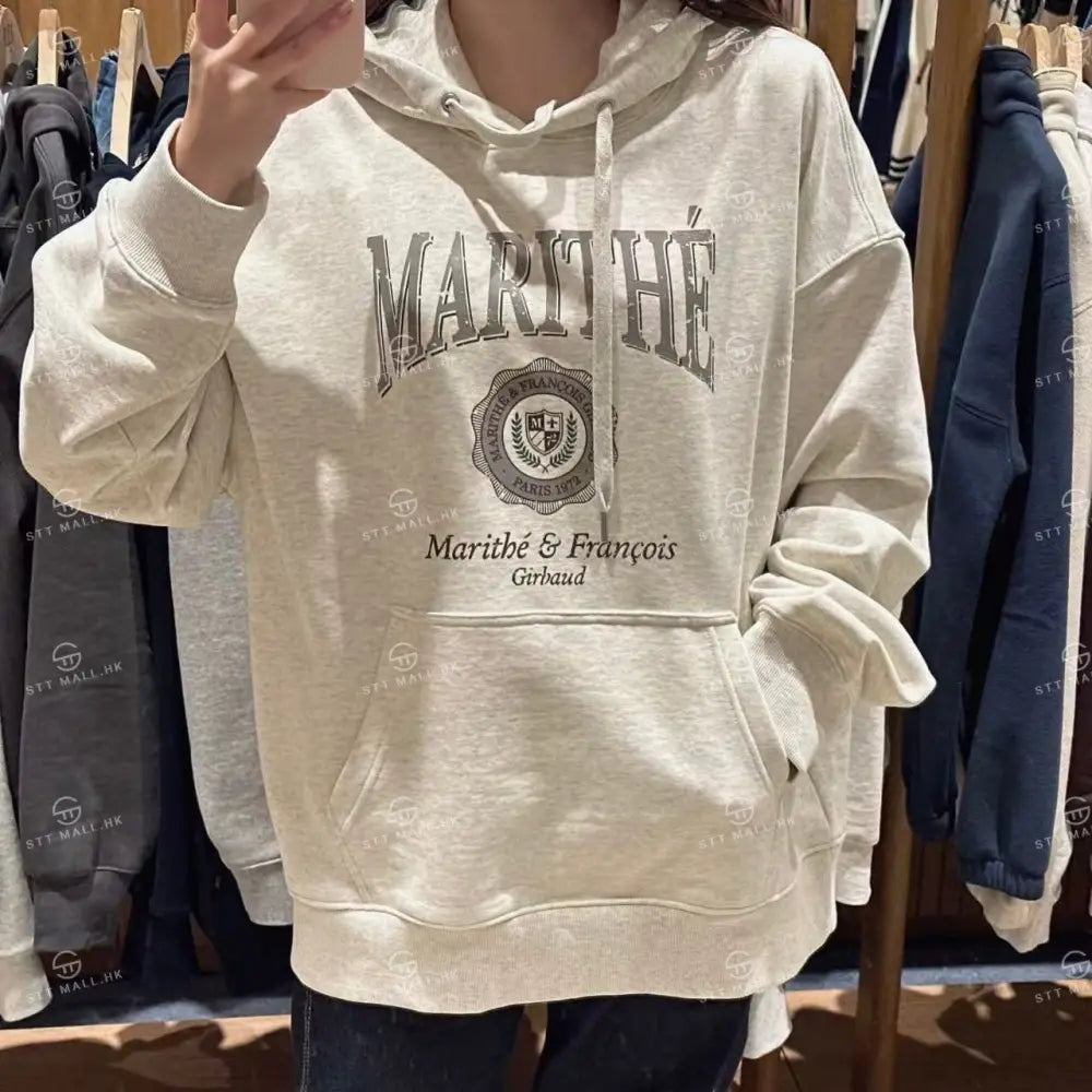 韓國 Marithe Francois Girbaud Crest Crack Logo Oversized Hoodie【MD031】 一般商品