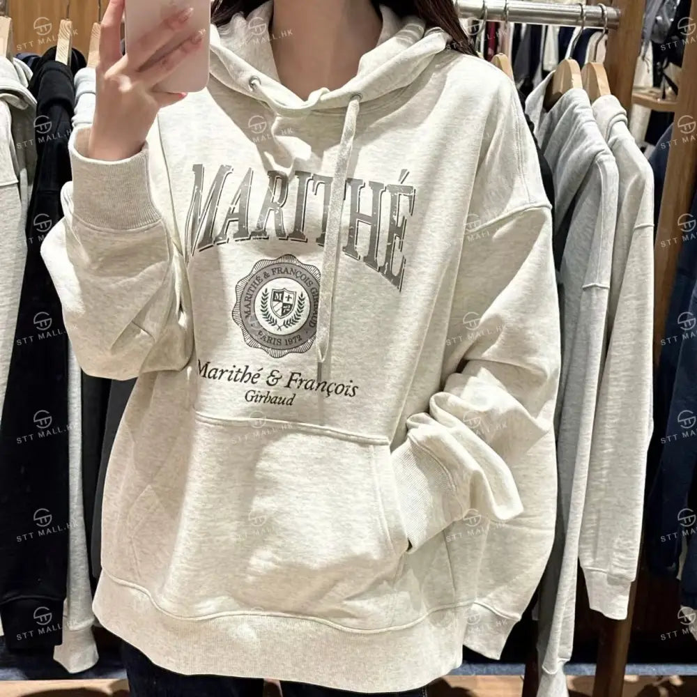 韓國 Marithe Francois Girbaud Crest Crack Logo Oversized Hoodie【MD031】 一般商品