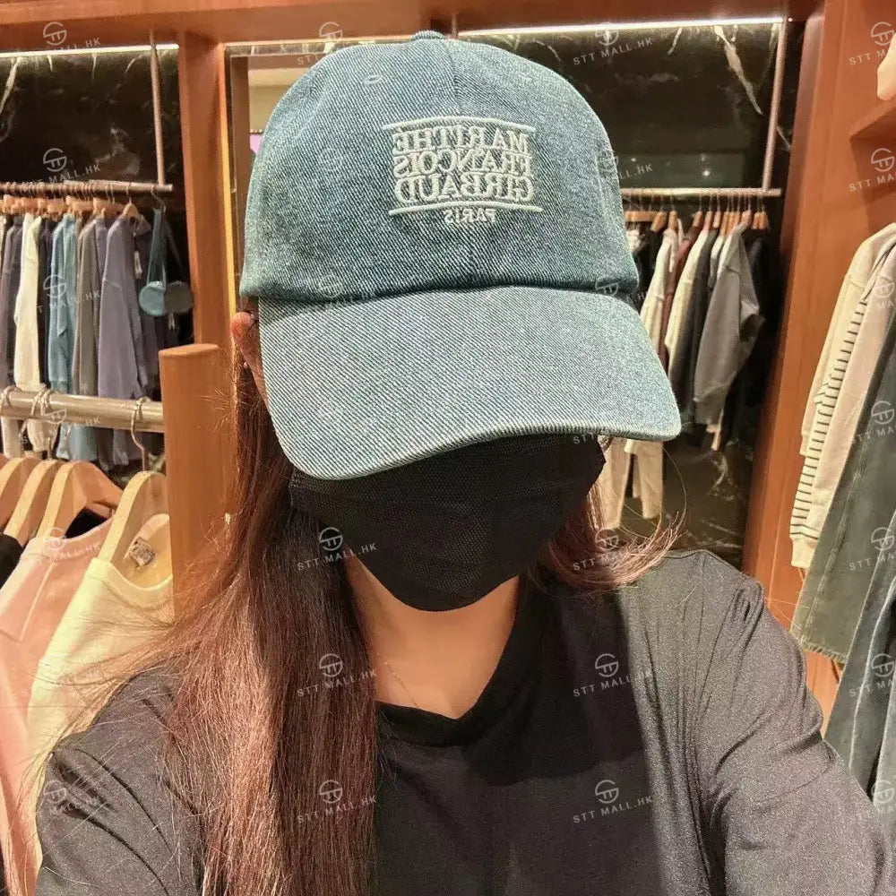 韓國 Marithe Francois Girbaud Denim Washing Small Classic Logo Covered Cap【MD138】 一般商品