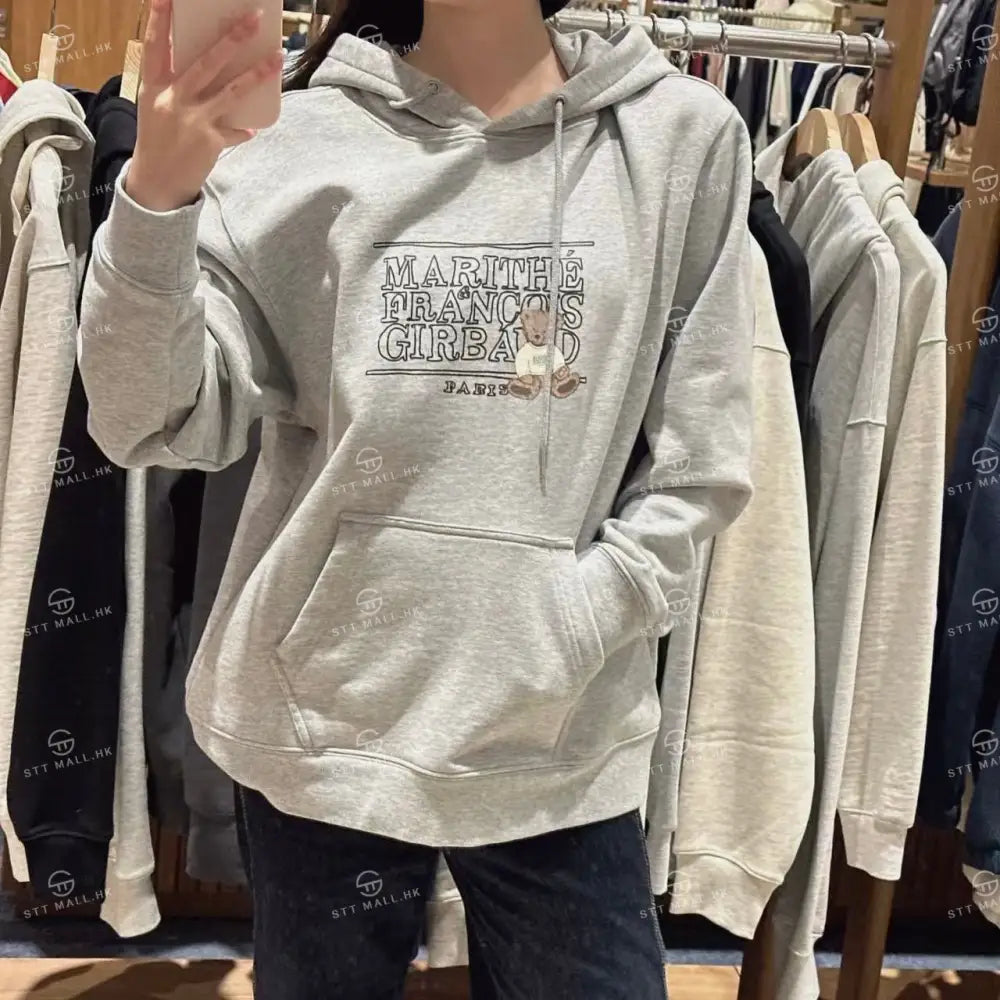 韓國 Marithe Francois Girbaud Doodle Classic Bear Hoodie【MD026】 一般商品
