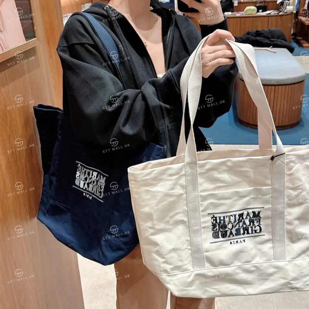 韓國 Marithe Francois Girbaud Drawing Classic Logo Big Eco Bag【MD112】 一般商品