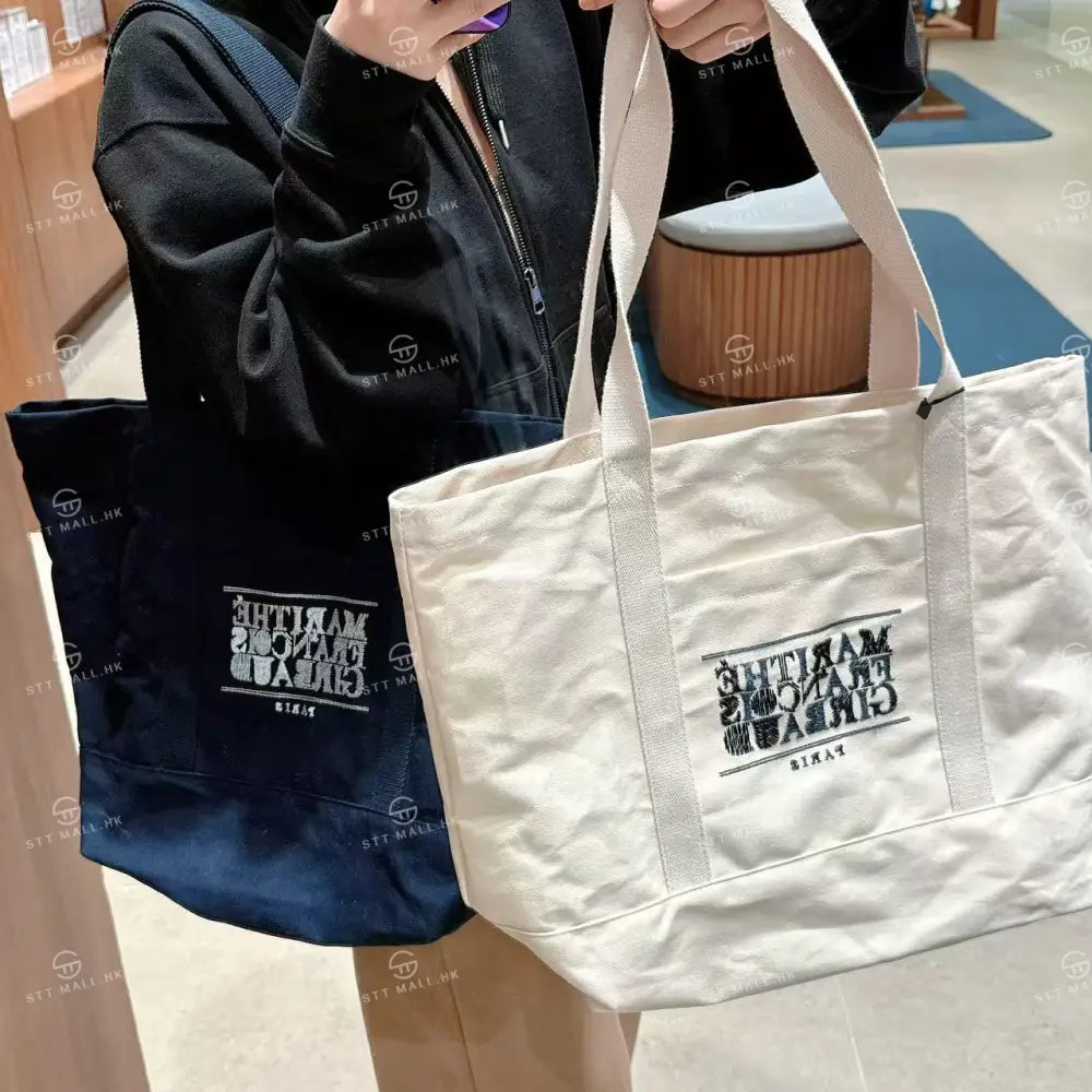 韓國 Marithe Francois Girbaud Drawing Classic Logo Big Eco Bag【MD112】 一般商品