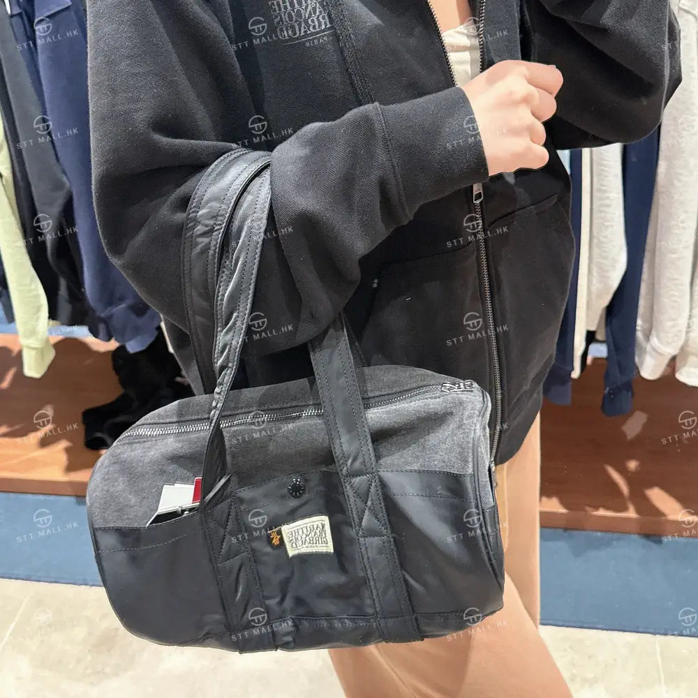 韓國 Marithe Francois Girbaud Industries Classic Logo Nylon Duffle Bag【MD111】 Black 一般商品