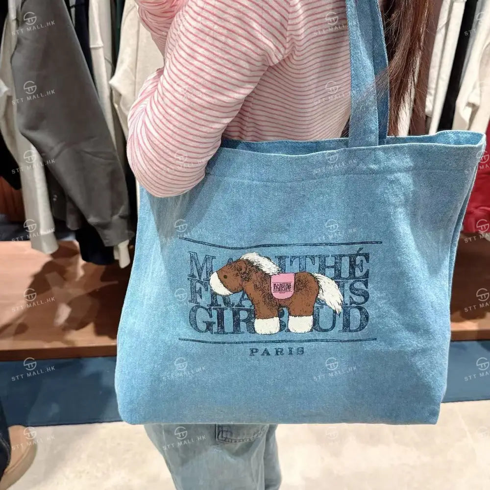 韓國 Marithe Francois Girbaud Pony Classic Logo Eco Bag【MD003】 Sky Blue 一般商品