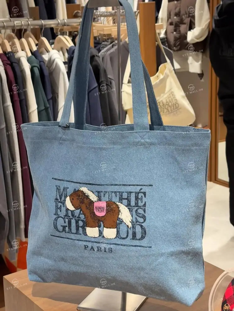 韓國 Marithe Francois Girbaud Pony Classic Logo Eco Bag【MD003】 Sky Blue 一般商品