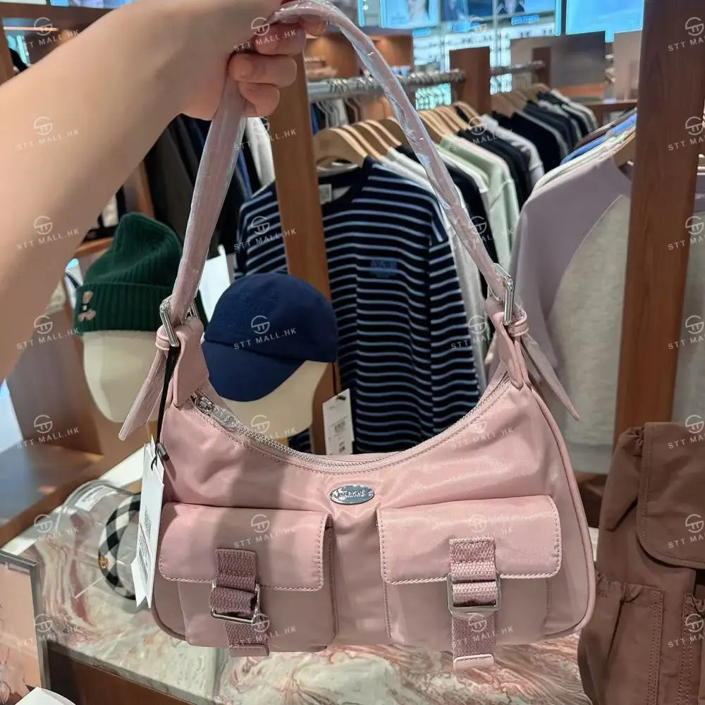 韓國 Marithe Francois Girbaud Regular Logo 2Way Hobo Bag【MD127】 Pink 一般商品