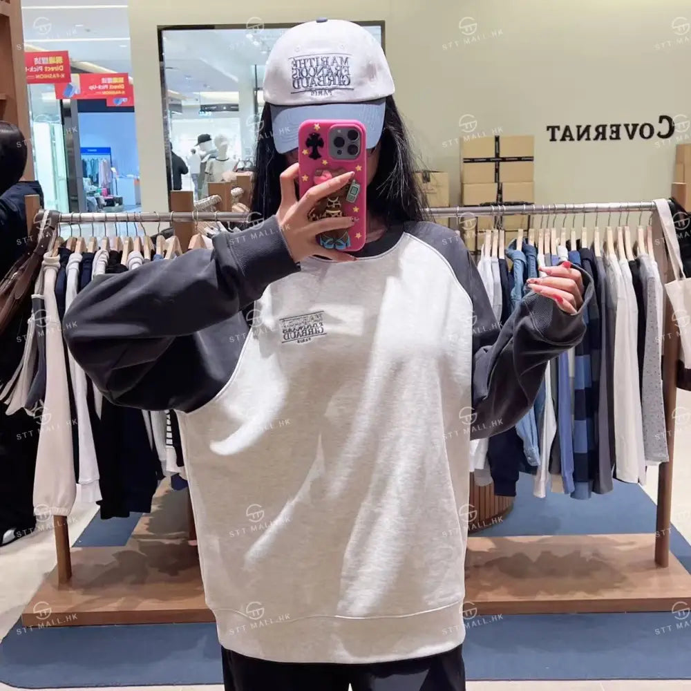 韓國 Marithe Francois Girbaud Small Classic Logo Color Block Sweatshirt【MD136】 一般商品