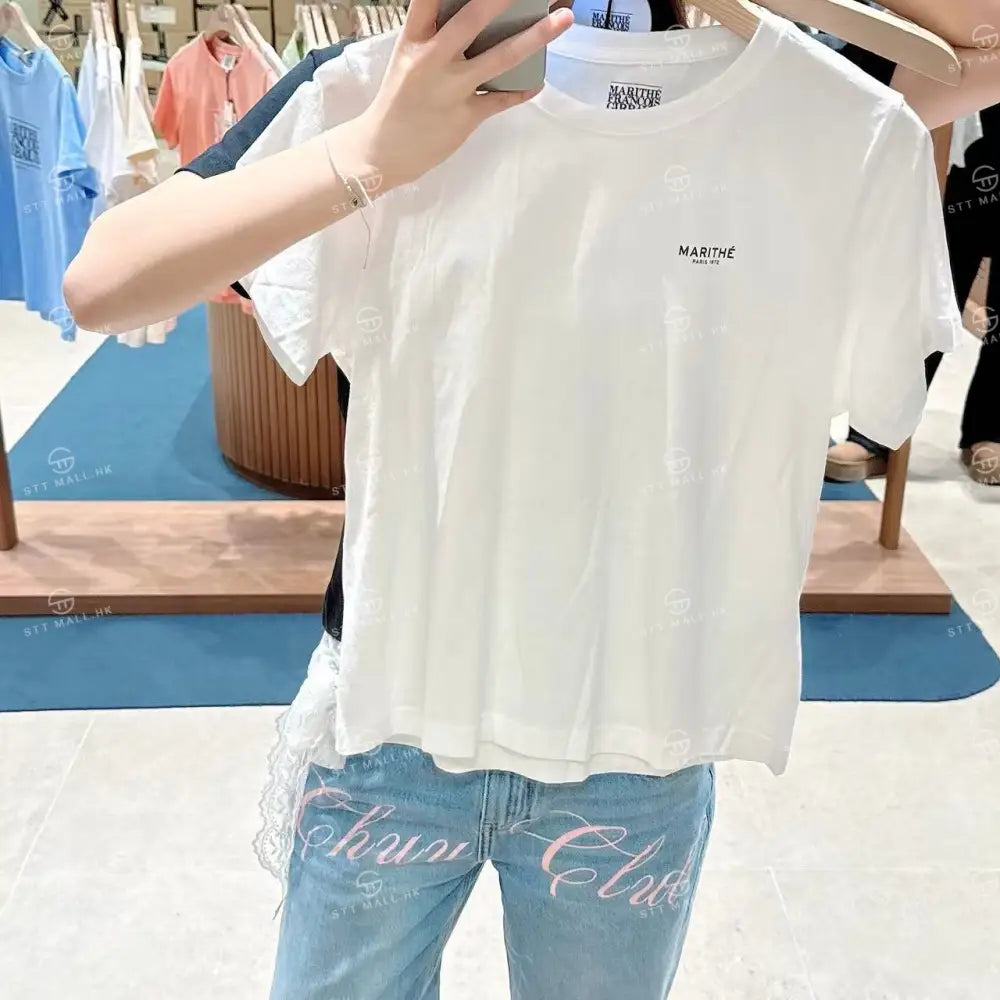 韓國 Marithe Francois Girbaud W 3Pack Small Regular Logo Tee【MD047】 一般商品