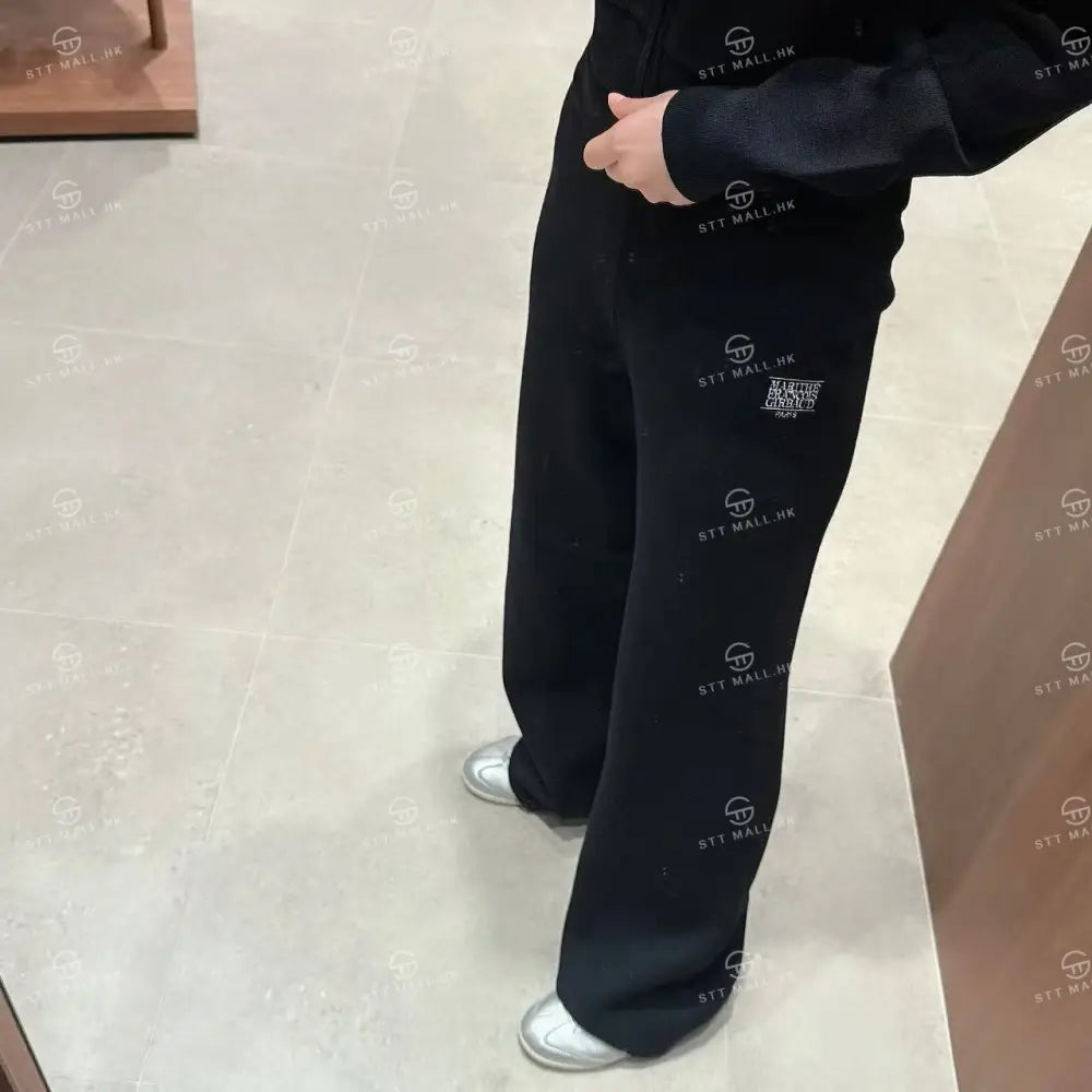 韓國 Marithe Francois Girbaud W Classic Logo Knit Pants【MD092】 一般商品