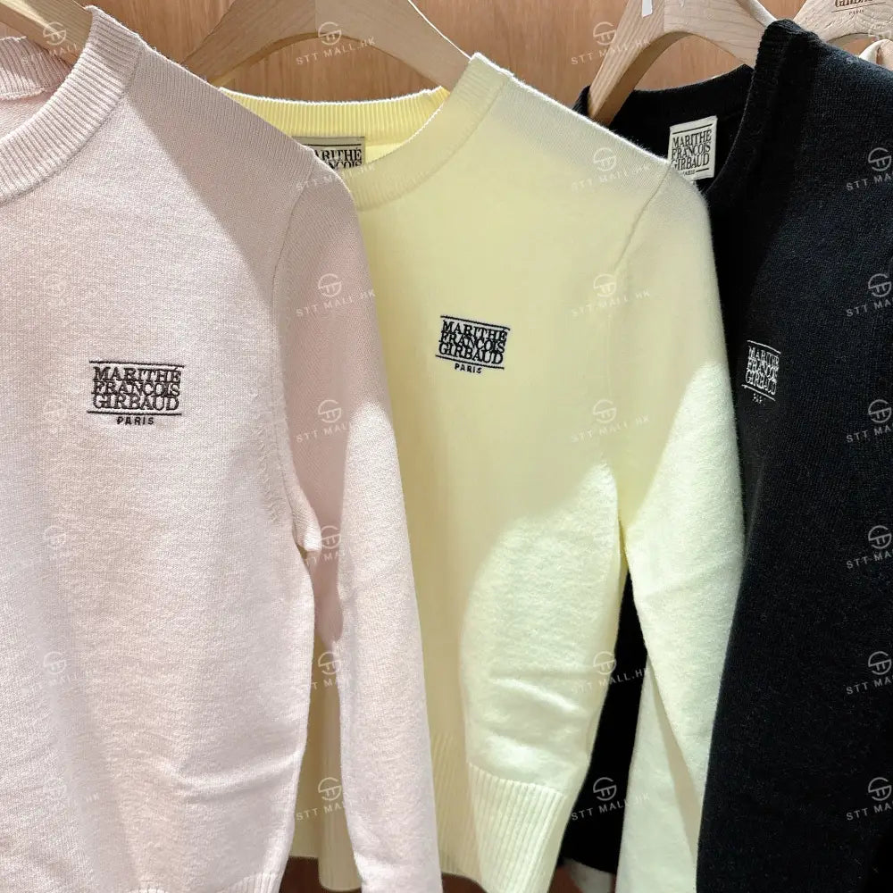 韓國 Marithe Francois Girbaud Women’s Small Classic Logo Crop Knit Pullover【MD118】 一般商品