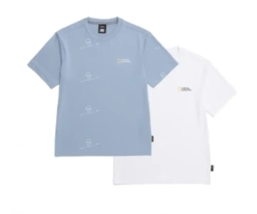韓國 National Geographic Uni-Mace Functional 2 PACK T-shirt【NG480】 Steel Blue 2(419)+White(010) / 85(XS) 一般商品