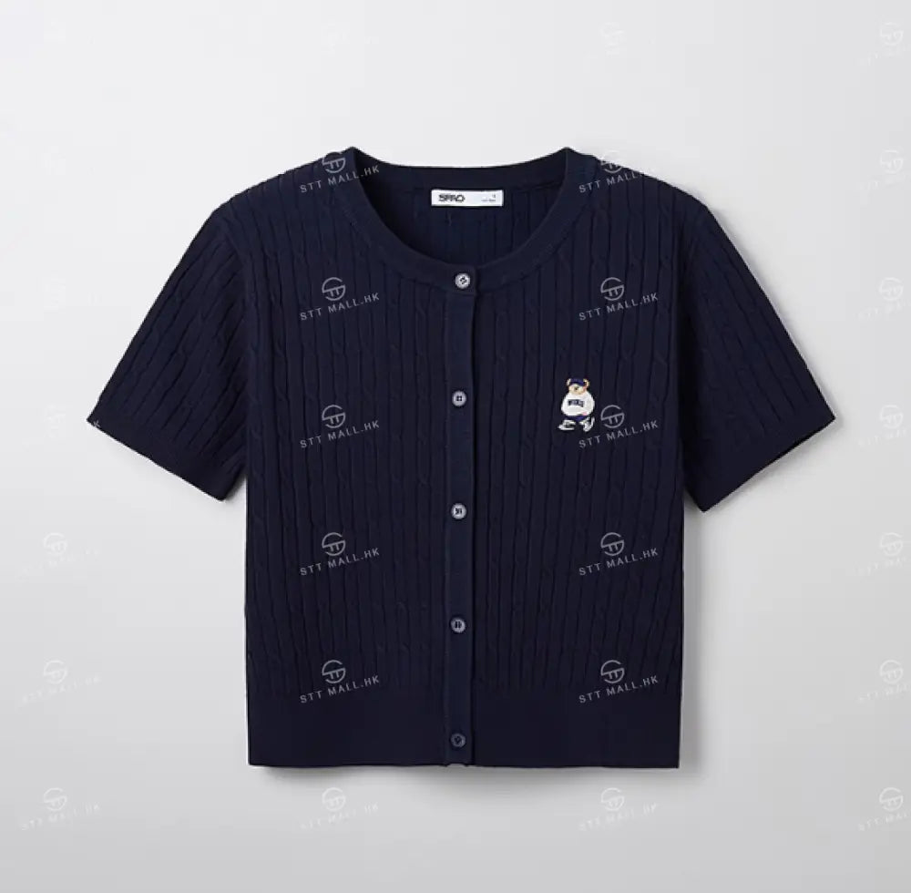 韓國 SPAO Cable Crop Cardigan【SP085】 Navy / S 一般商品